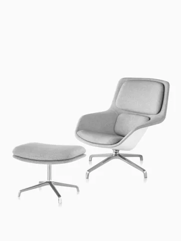 Striad Lounge Chair and Ottoman
